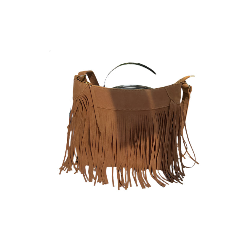 Tassel Retro Crossbody Fashionable All-match Simple Shoulder Bag