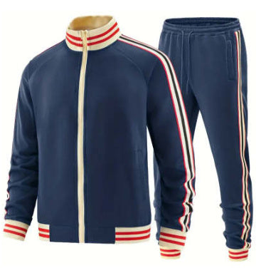 Turtleneck Zipper Cardigan Top Trousers Suit