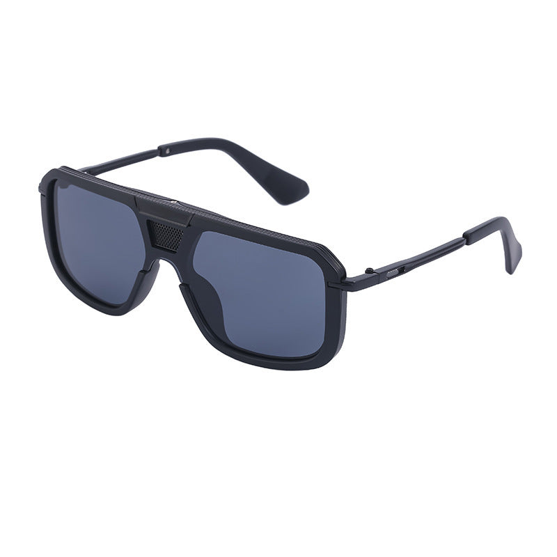 Retro Square Sun Men's European And American Large Frame Sunglasses Women