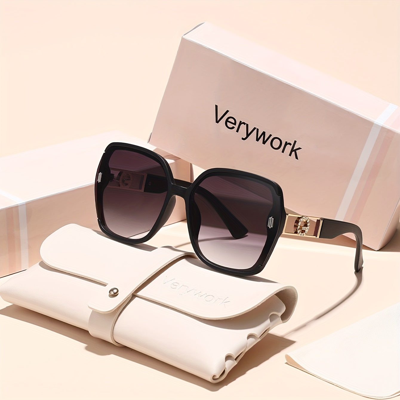 Verywork Women'S Classic Retro Rectangular Fashion Glasses