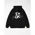 "I’m OK" Graphic Hoodie – European Size | Men’s Hip Hop Streetwear Pullover
