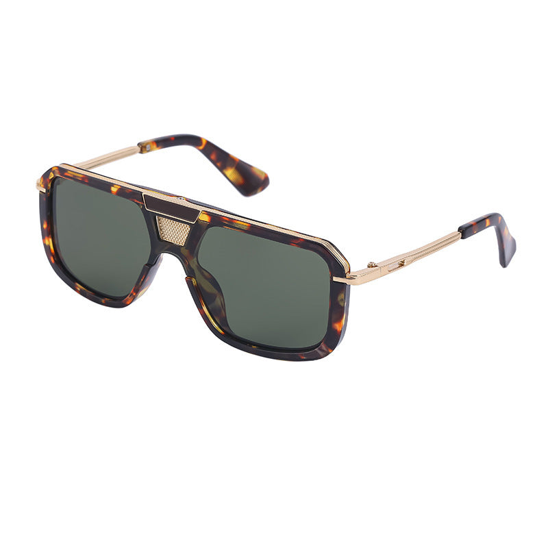 Retro Square Sun Men's European And American Large Frame Sunglasses Women