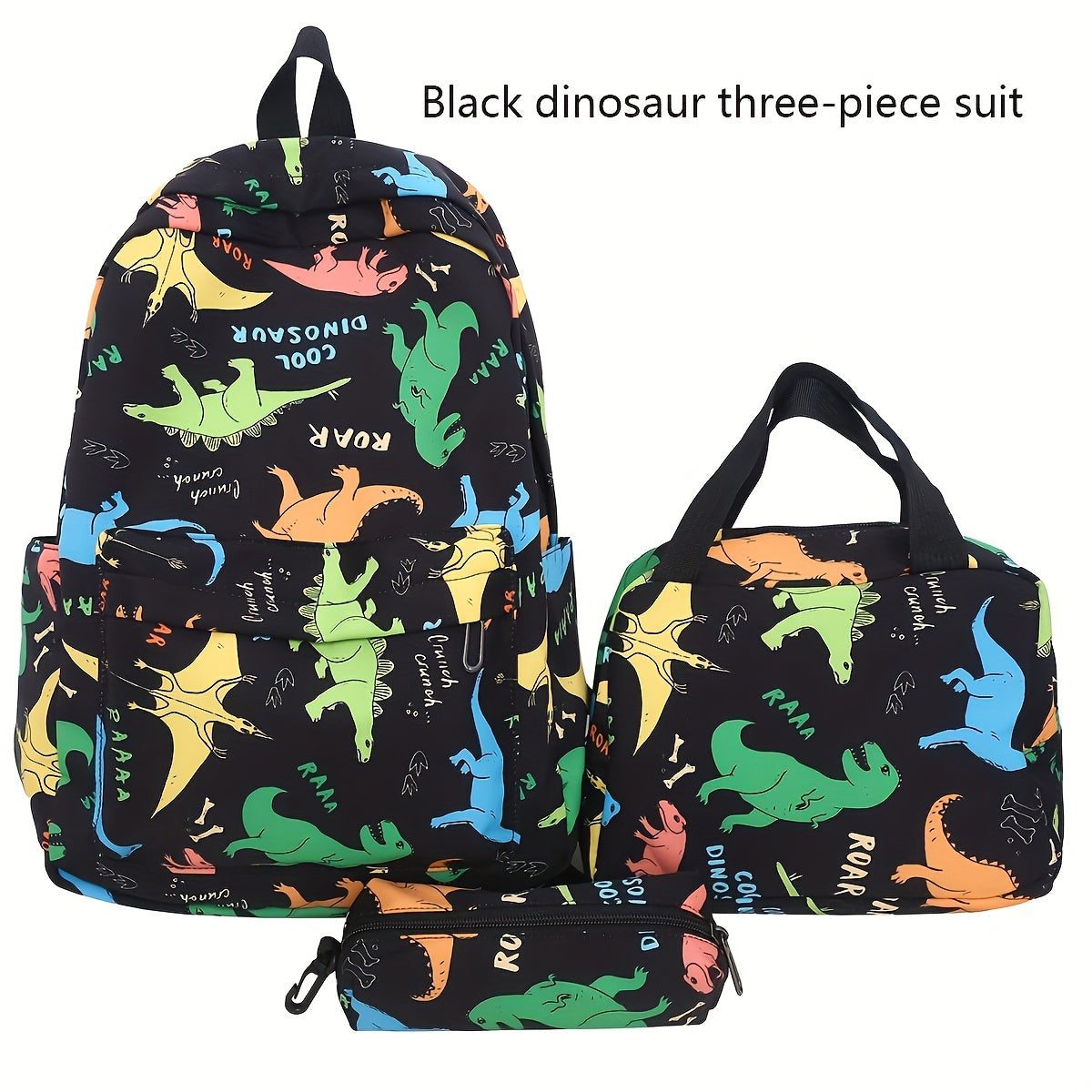 3pcs Casual Shoulder Backpack Set, New Fashionable Simple Large Capacity Lightweight Casual Backpack